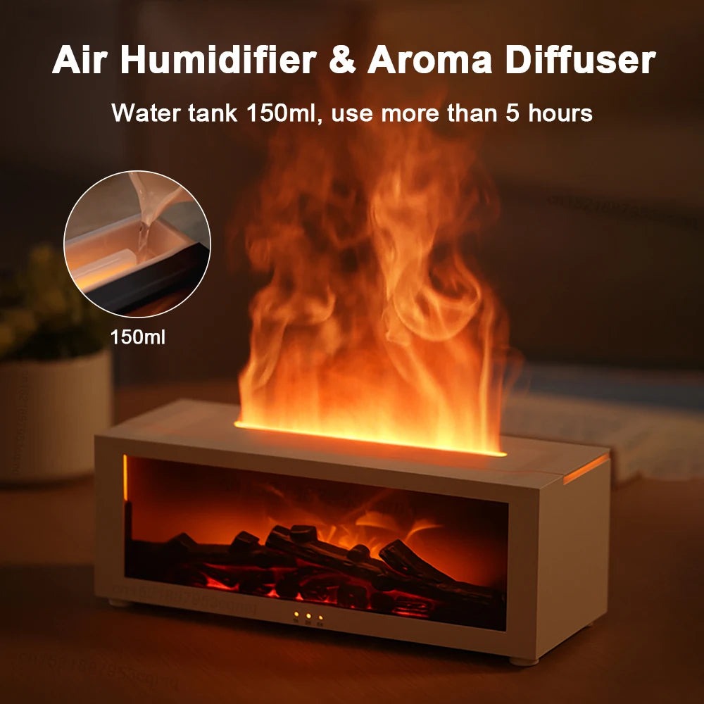 Flame Aromatherapy Diffuser Air Humidifier