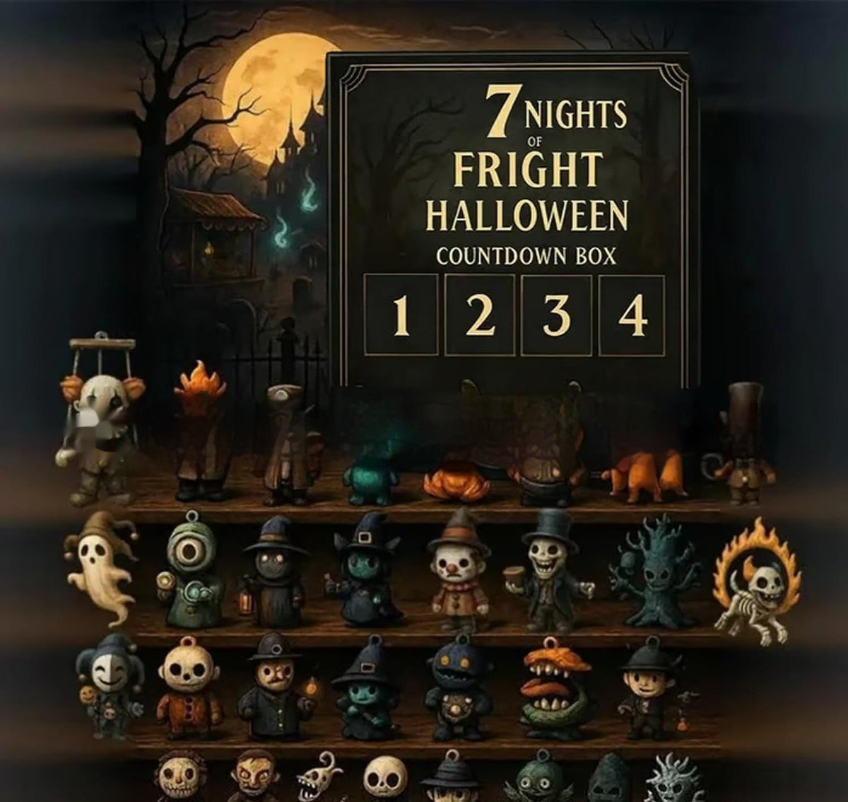 Halloween Countdown Box with Doll