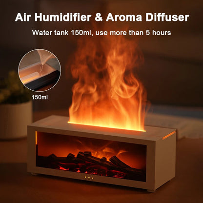Flame Aromatherapy Diffuser Air Humidifier