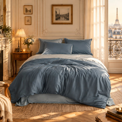 Luxe Lyocell Bedding Set | Satin-Weave Luxury Sheets & Duvet