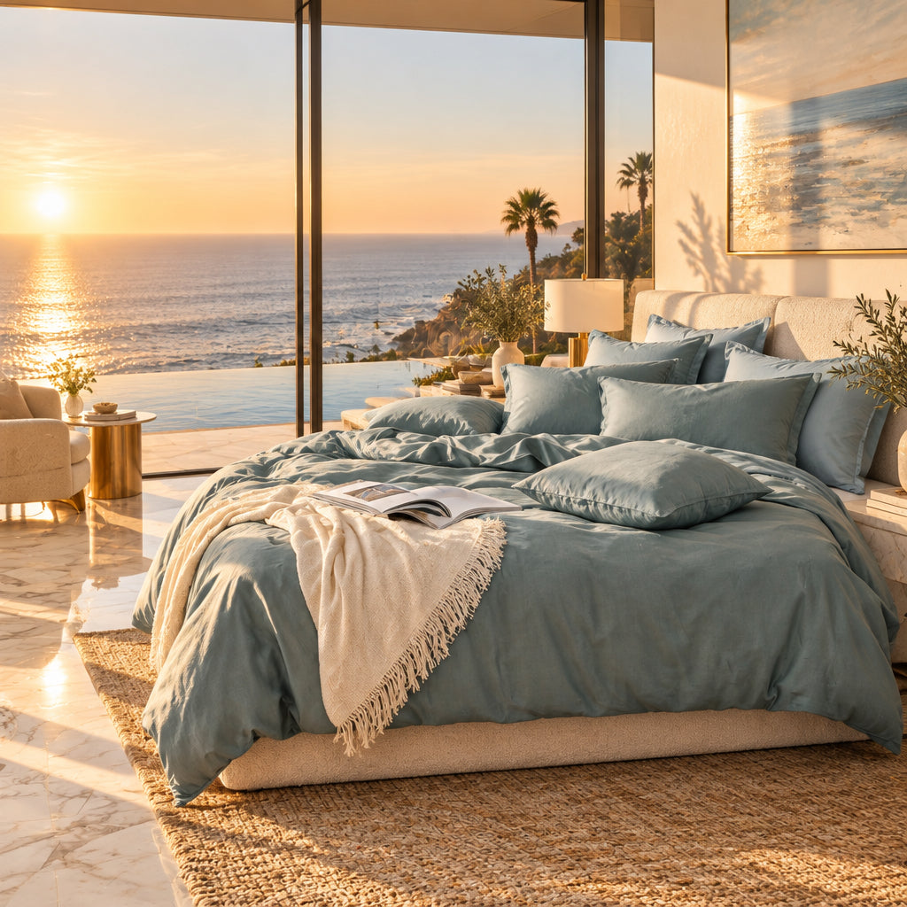 Luxe Lyocell Bedding Set | Satin-Weave Luxury Sheets & Duvet