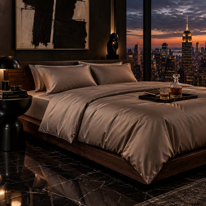 Luxe Lyocell Bedding Set | Satin-Weave Luxury Sheets & Duvet